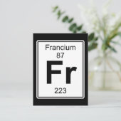 Fr - Francium Briefkaart (Staand voorkant)