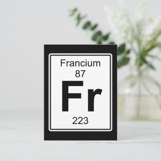 Fr - Francium Briefkaart (Staand voorkant)