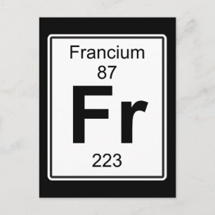 Fr - Francium Briefkaart