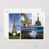 FR Frankrijk - de Eiffeltoren Parijs - Briefkaart (Voorkant / Achterkant)