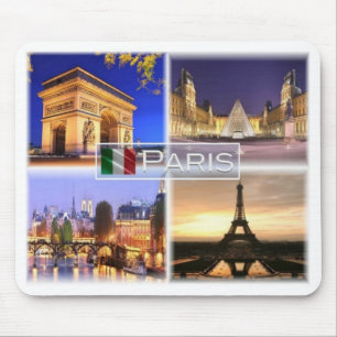 FR Frankrijk - Parijs door Night - Arc de Triomphe Muismat