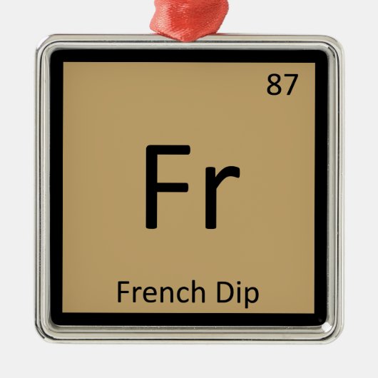 Fr - Frans dip Chemistry Periodic Table Symbol Metalen Ornament (Voorkant)
