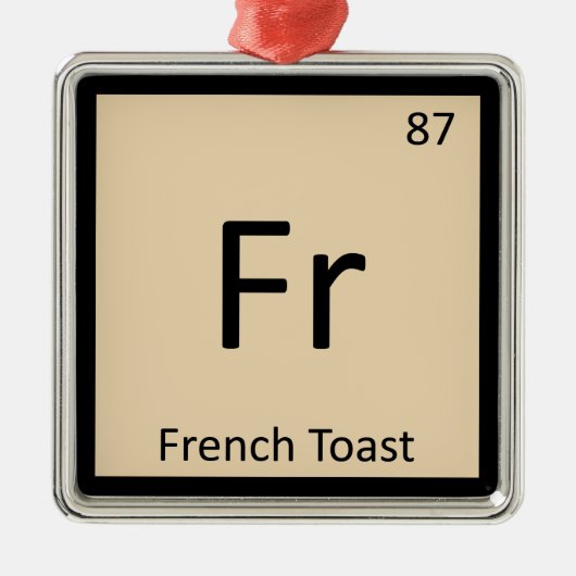 Fr - Franstalig tijdlijnsymbool voor gistchemie Metalen Ornament (Voorkant)