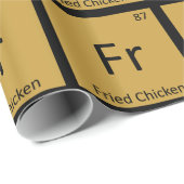 Fr - Fried Chicken Chemistry Periodic Table Symbol Cadeaupapier (Rol Hoek)