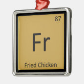Fr - Fried Chicken Chemistry Periodic Table Symbol Metalen Ornament (Links)