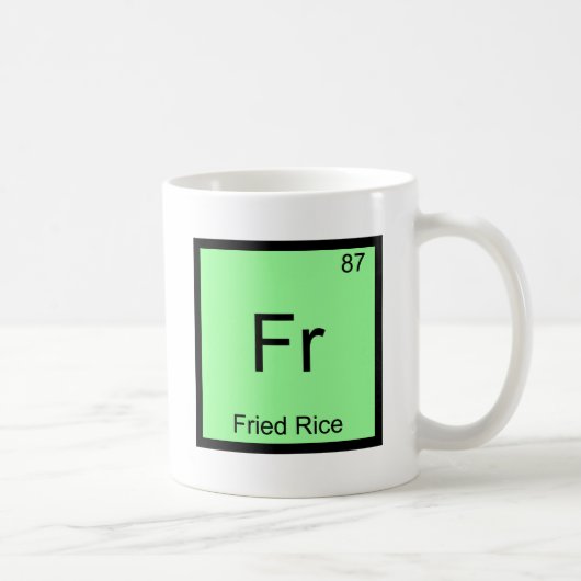 Fr - Fried Rice Funny Chemistry Element Symbol T-s Koffiemok (Rechts)