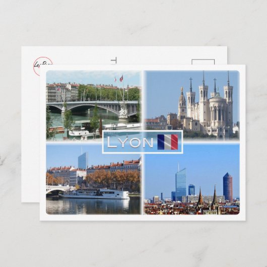 FR Lyon - Pont Lafayette - Basilica de Fourviere - Briefkaart (Voorkant / Achterkant)