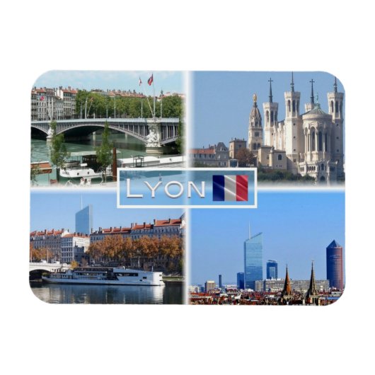 FR Lyon - Pont Lafayette - Basilica de Fourviere - Magneet (Horizontaal)
