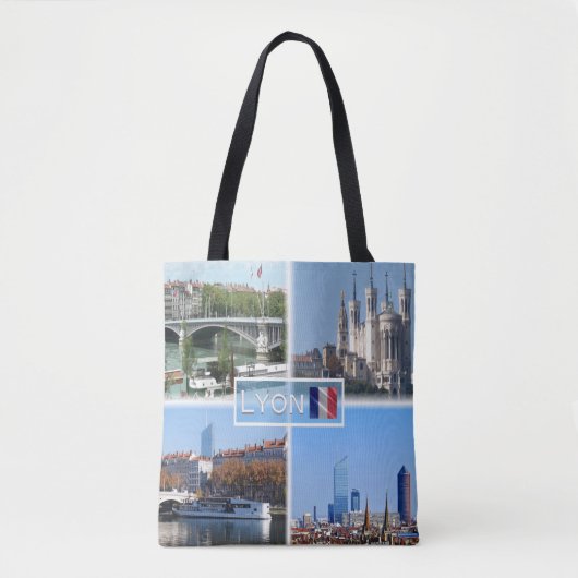FR Lyon - Pont Lafayette - Basilica de Fourviere - Tote Bag (Voorkant)