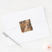 Fra Angelico - Aanbidding der Wijzen Vierkante Sticker (Envelop)