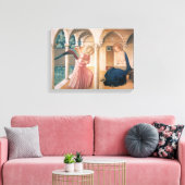 Fra Angelico — Aankondiging Canvas Afdruk (Insitu (Woonkamer))