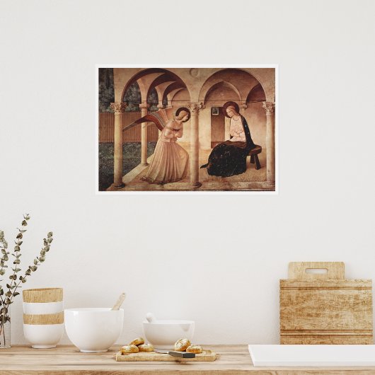 Fra Angelico - Aankondiging Poster (Keuken)