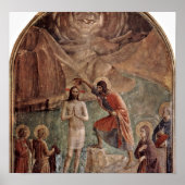 Fra Angelico - Baptisme van Christus door John Poster (Voorkant)
