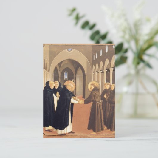 Fra Angelico-bijeenkomst van Sts. Dominic & Franci Briefkaart (Staand voorkant)