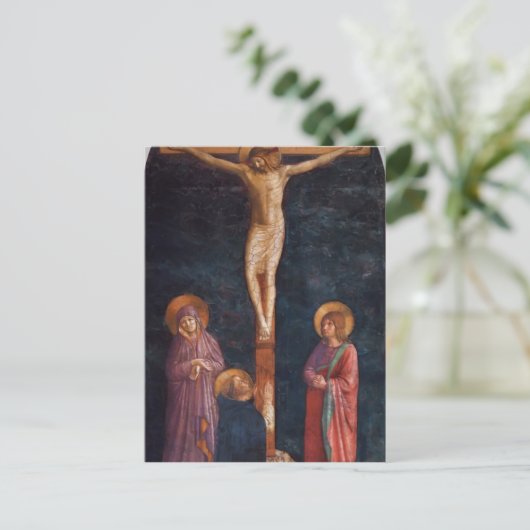 Fra Angelico-Crucifixion met St. Dominic Briefkaart (Staand voorkant)