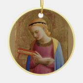 Fra Angelico en Mary Angel Keramisch Ornament (Voorkant)