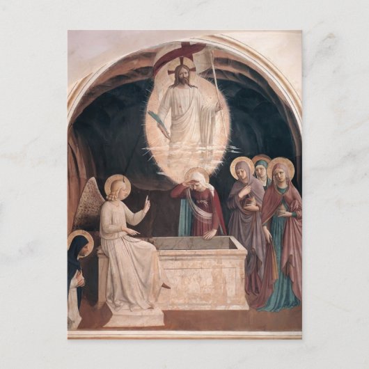 Fra Angelico — Herurrectie van Christus, Vrouwen b Briefkaart (Voorkant)