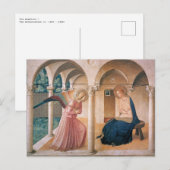 Fra Angelico - Het Briefkaart van de Aankondiging (Voorkant / Achterkant)