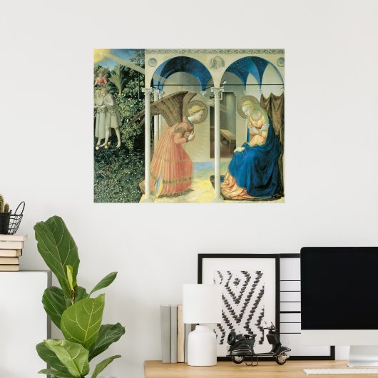 Fra Angelico - Het Poster van de aankondiging (Thuiskantoor)