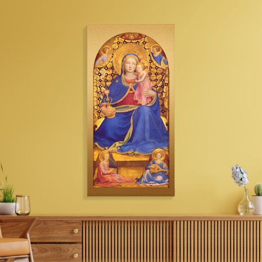 Fra Angelico Maagd of Humility CC0568 Canvas Afdruk (Insitu (Woonkamer))