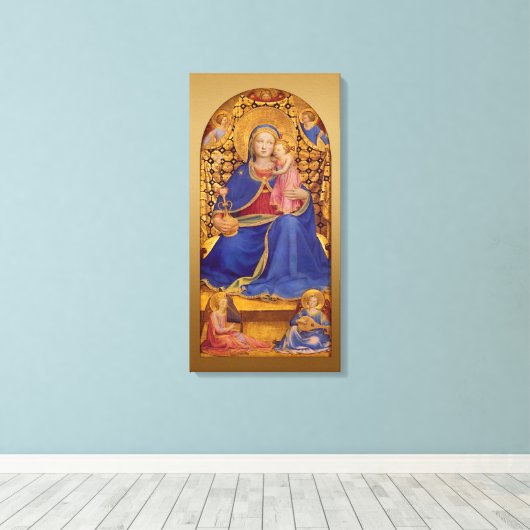 Fra Angelico Maagd of Humility CC0568 Canvas Afdruk (Insitu (Houten vloer))