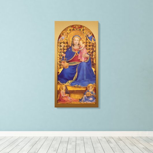 Fra Angelico Maagd of Humility CC0568 Canvas Afdruk (Insitu (Houten vloer))
