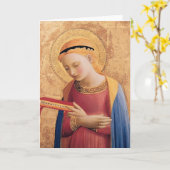 Fra Angelico- Maagdelijke Mary Annunciate Kaart (Gele Bloem)