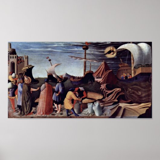 Fra Angelico - Redding van de zeelieden Poster (Voorkant)