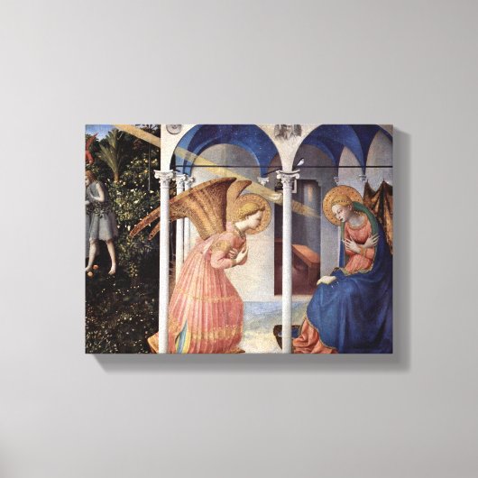 Fra Angelico - Scene: aankondiging Canvas Afdruk (Voorkant)