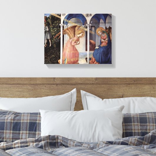 Fra Angelico - Scene: aankondiging Canvas Afdruk (Insitu (Slaapkamer))