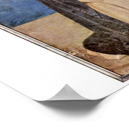 Fra Angelico - StDominic aan het kruis van Christu Poster (Hoek)