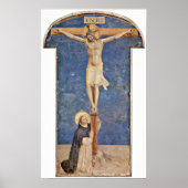 Fra Angelico - StDominic aan het kruis van Christu Poster (Voorkant)