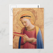 Fra Angelico- Virgin Mary Annunciate Briefkaart (Voorkant / Achterkant)