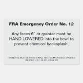 FRA-bestelling Rechthoekige Sticker (Voorkant)