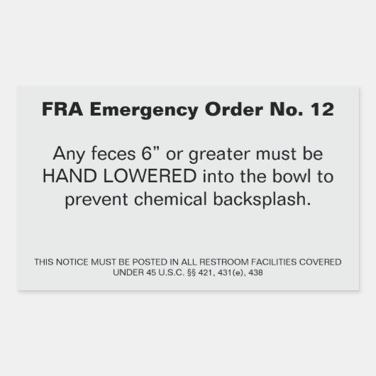 FRA-bestelling Rechthoekige Sticker (Voorkant)