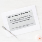 FRA-bestelling Rechthoekige Sticker (Envelop)