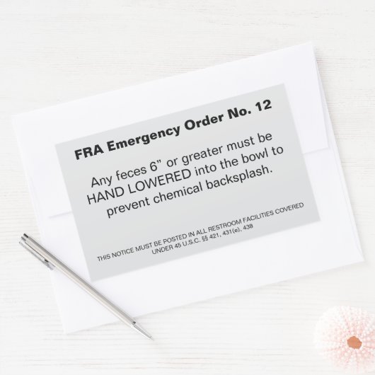 FRA-bestelling Rechthoekige Sticker (Envelop)