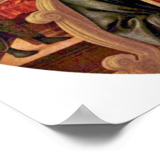 Fra Filippo Lippi - Madonna en Child tondo Poster (Hoek)