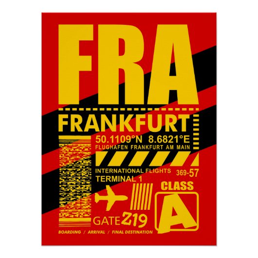 FRA Frankfurt Airport Perfect Poster (Voorkant)
