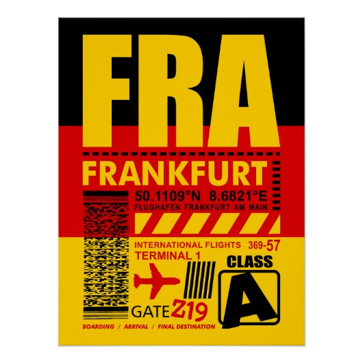 FRA Frankfurt Airport Perfect Poster (Voorkant)