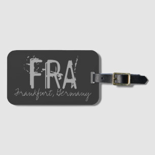 FRA Frankfurt Duitsland Airport Typografie Bagagelabel