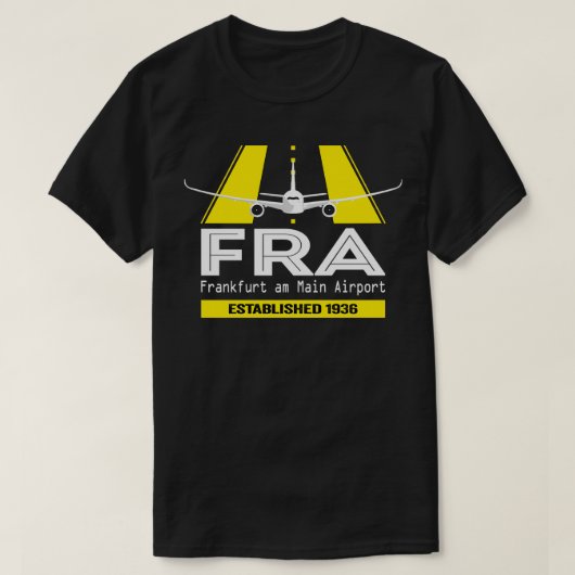 FRA Frankfurt Duitsland Planontwerp T-shirt (Design voorkant)