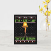 Fra-gee-lay Funny Christmas Fragile Italiaanse Xma Kaart (Gele Bloem)