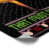 Fra-gee-lay Funny Christmas Fragile Italiaanse Xma Poster (Hoek)