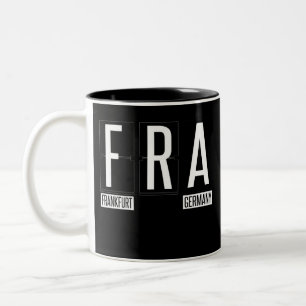 FRA - Luchthaven Frankfurt - Duitse code luchthave Tweekleurige Koffiemok