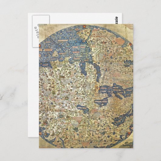 Fra Mauro Map Briefkaart (Voorkant / Achterkant)
