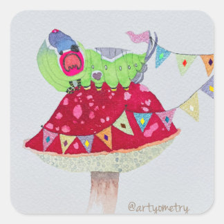 Fraai gevoel vierkante sticker