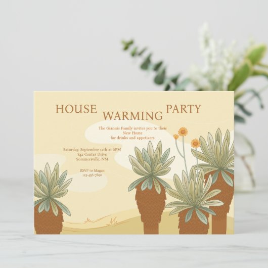 Fraailejon Planten Uitnodigingen (Staand voorkant)