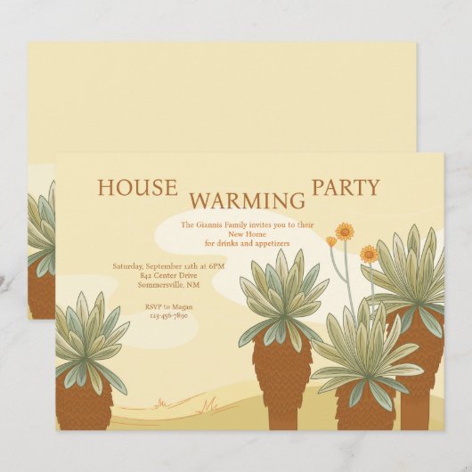 Fraailejon Planten Uitnodigingen (Voorkant / Achterkant)