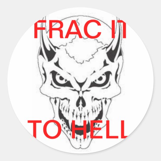 FRAC DEVIL RONDE STICKER (Voorkant)